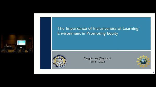 The Importance of Inclusiveness of Learning Environment in Promoting Equity