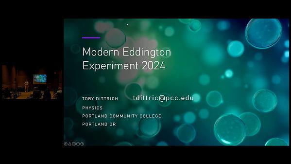 Modern Eddington Experiment