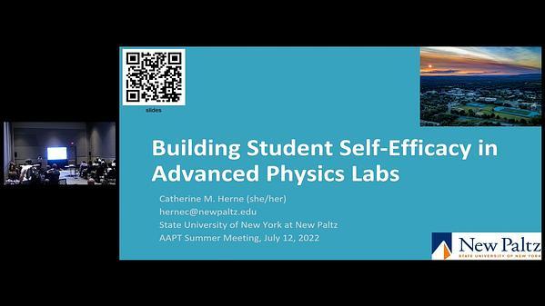 Development of Self-Efficacy in an Advanced Physics Lab