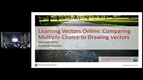 Learning Vectors Online: Comparing Multiple-Choice to Drawing Vectors