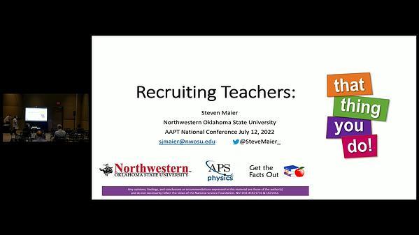 Recruiting Teachers: What’s that thing you do?