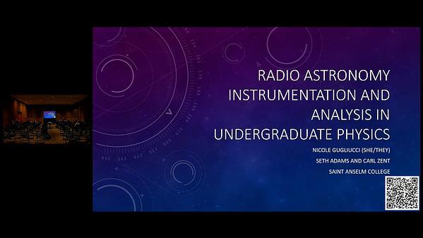Radio Astronomy Instrumentation and Analysis in Undergraduate Physics