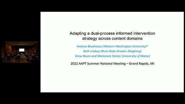 Adapting a dual-process informed intervention strategy across content domains