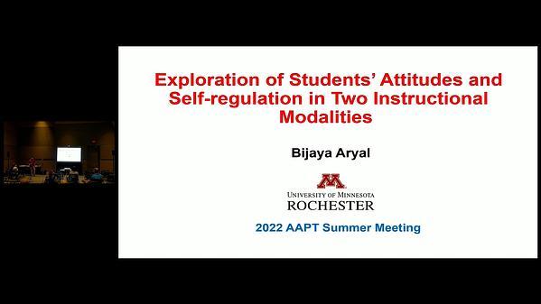 Exploration of Students’ Attitudes and Self-regulation in Two Instructional Modalities