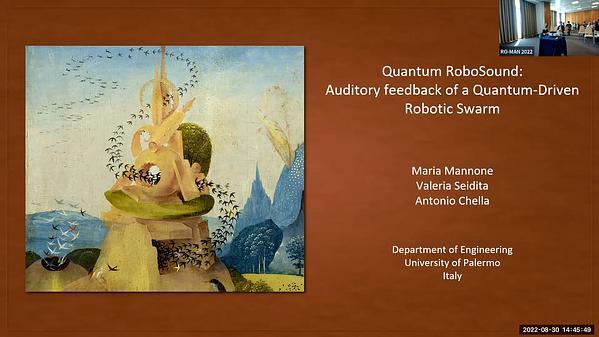 Quantum RoboSound: Auditory Feedback of a Quantum-Driven Robotic Swarm