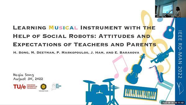 Learning Musical Instrument with the Help of Social Robots: Attitudes and Expectations of Teachers and Parents