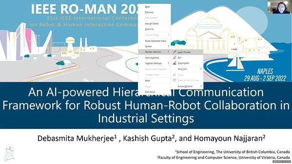 An AI-powered Hierarchical Communication Framework for Robust Human-Robot Collaboration in Industrial Settings