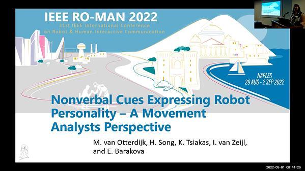 Nonverbal cues expressing robot personality - A Movement Analysts Perspective