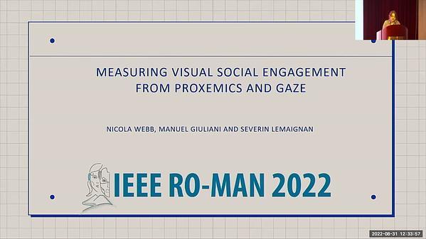 Measuring Visual Social Engagement from Proxemics and Gaze