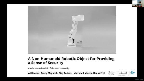 A Non-Humanoid Robotic Object for Providing a Sense Of Security