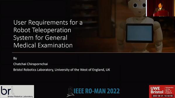 User Requirements for a Robot Teleoperation system for General Medical Examination