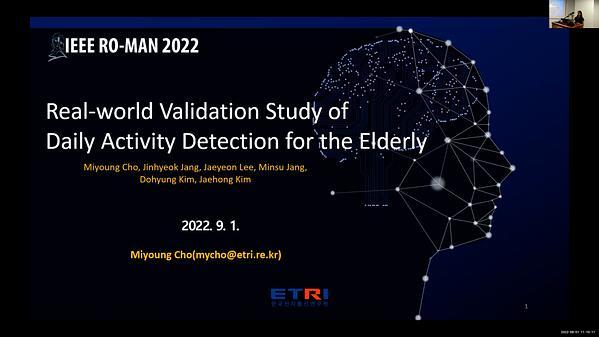Real-world validation study of daily activity detection for the elderly