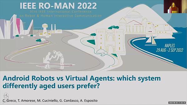 Android Robots Vs Virtual Agents: which system differently aged users prefer?