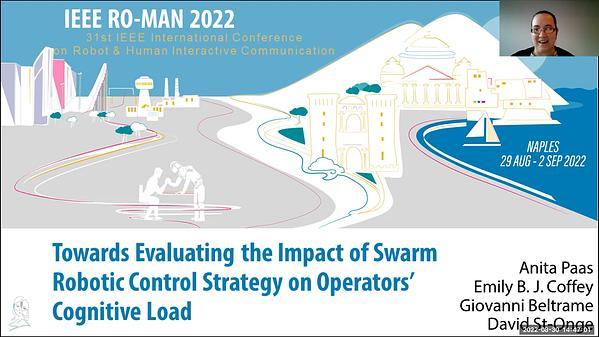 Towards evaluating the impact of swarm robotic control strategy on operators' cognitive load