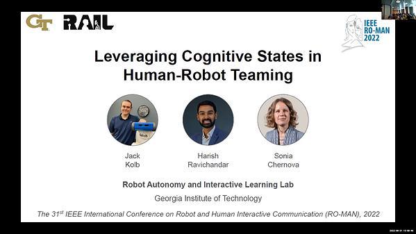 Leveraging Cognitive States in Human-Robot Teaming