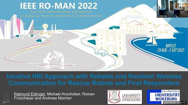 Intuitive HRI Approach with reliable and resilient wireless communication for rescue robots and first responders