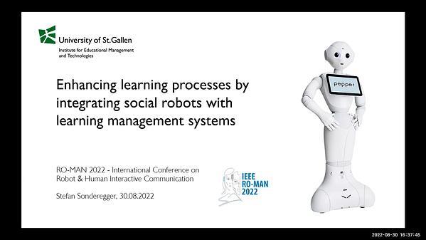 Enhancing learning processes by integrating social robots with learning management systems