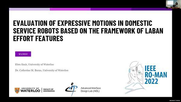Evaluation of Expressive Motions based on the Framework of Laban Effort Features for Social Attributes of Robots