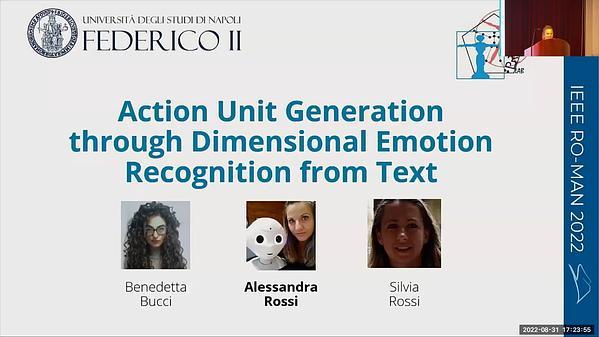 Action Unit Generation through Dimensional Emotion Recognition from Text