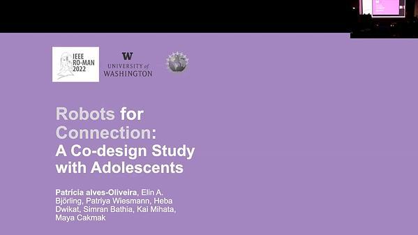 Robots for Connection: A Co-Design Study with Adolescents