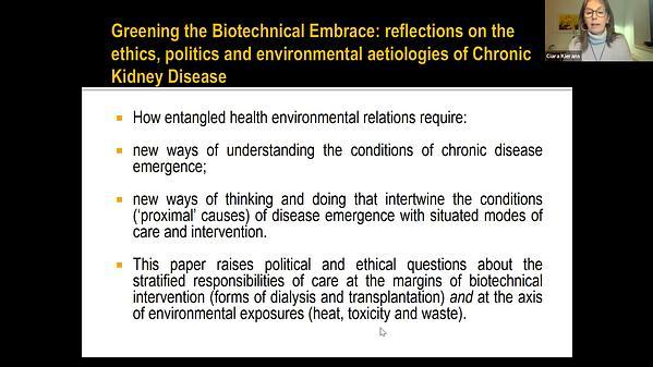 Greening the Biotechnical Embrace: Reflections on the Ethics, Politics and Environmental Aetiologies of Chronic Kidney Disease