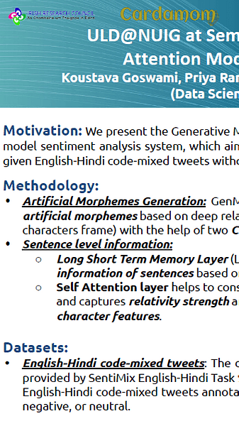 Generative Morphemes with an Attention Model for Sentiment Analysis in Code-Mixed Text