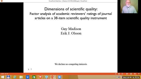 Factor Analysis of Academic Reviewers Ratings of Journal Articles on a 38-Item Scientific Quality Instrument | VIDEO