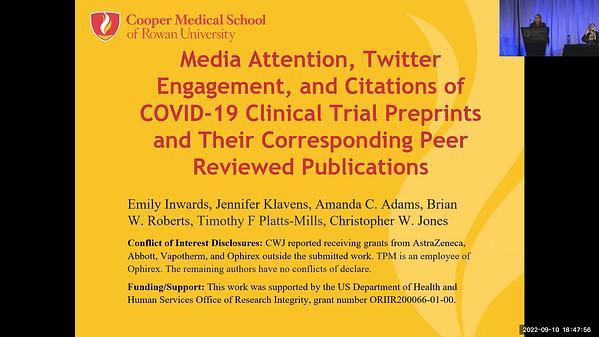 Media Attention, Twitter Engagement, and Citations of COVID-19 Clinical Trial Preprints and Their Corresponding Peer-Reviewed Publications
