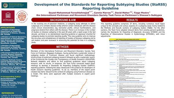 Development of the Standards for Reporting Subtyping Studies (StaRSS) Reporting Guideline