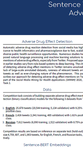 Sentence Transformers and Bayesian Optimization for Adverse Drug Effect Detection from Twitter