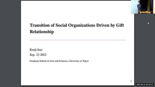 Transition of Social Organizations Driven by Gift Relationship