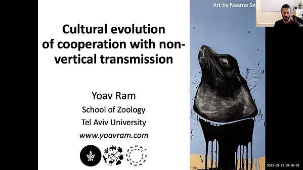 Cultural evolution of cooperation with non-vertical transmission
