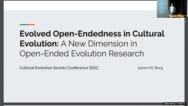 Evolved Open-Endedness in Cultural Evolution: A New Dimension in Open-Ended Evolution Research