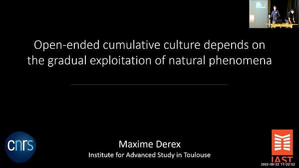 Open-ended cumulative culture depends on the gradual exploitation of natural phenomena