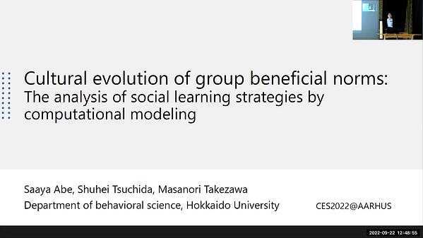 Cultural evolution of group beneficial norms: The analysis of social learning strategies by computational modeling