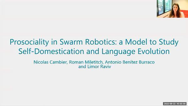 Impact of prosociality on culturally evolving foraging habits: a swarm robotics approach