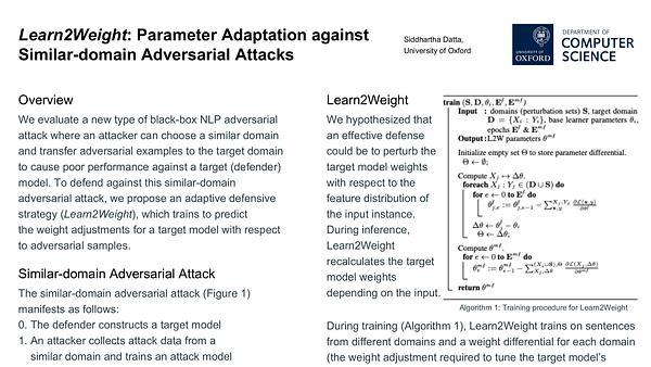 Learn2Weight: Weight Transfer Defense Against Similar-domain Adversarial Attacks