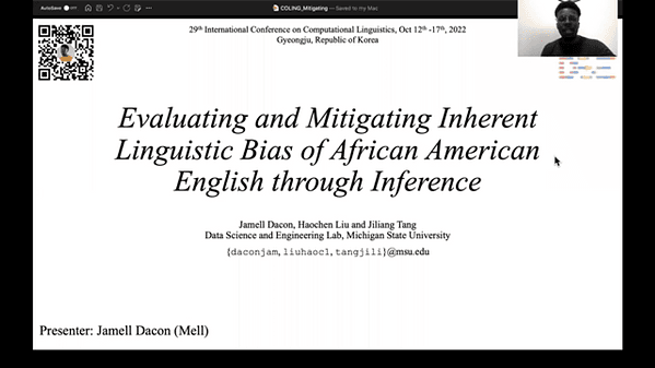 Evaluating and Mitigating Inherent Linguistic Bias of African American English through Inference
