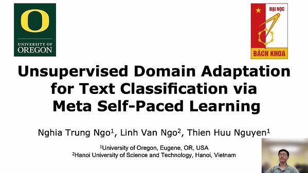 Unsupervised Domain Adaptation for Text Classification via Meta Self-Paced Learning