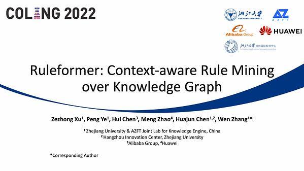Ruleformer: Context-aware Rule Mining over Knowledge Graph