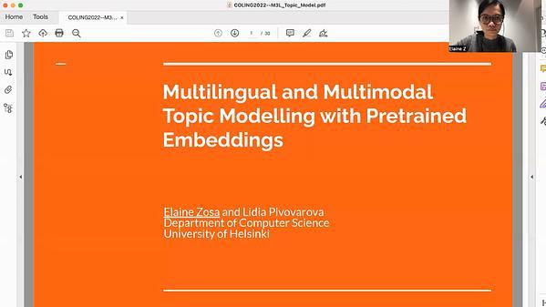 Multilingual and Multimodal Topic Modelling with Pretrained Embeddings