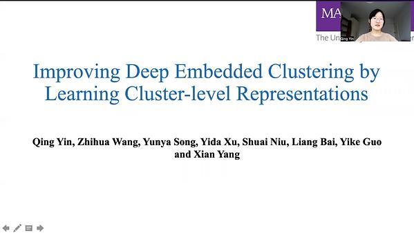 Improving Deep Embedded Clustering via Learning Cluster-level Representations