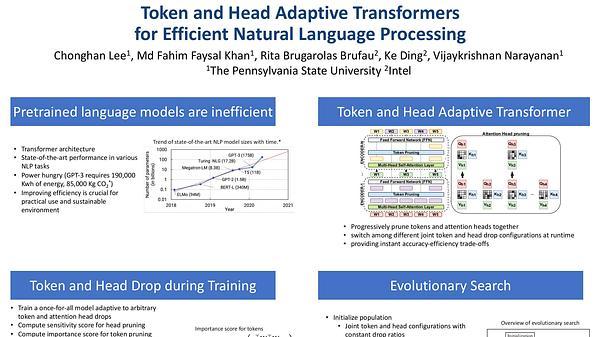 Token and Head Adaptive Transformers for Efficient Natural Language Processing