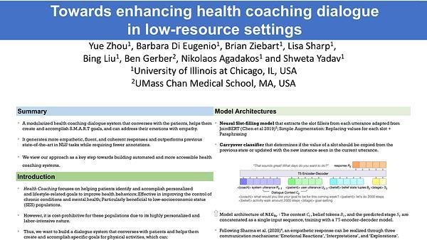 Towards Enhancing Health Coaching Dialogue in Low-Resource Settings