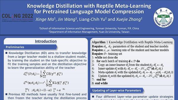 Knowledge Distillation with Reptile Meta-Learning for Pretrained Language Model Compression