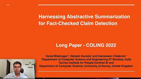 Harnessing Abstractive Summarization for Fact-Checked Claim Detection