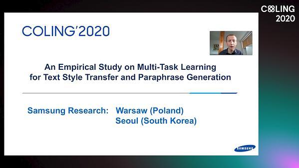 An Empirical Study on Multi-Task Learning for Text Style Transfer and Paraphrase Generation