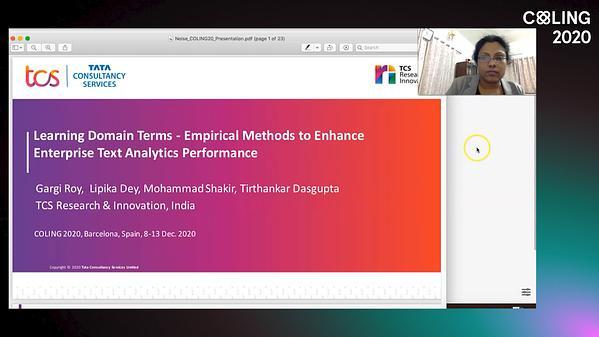 Learning Domain Terms - Empirical Methods to Enhance Enterprise Text
Analytics Performance