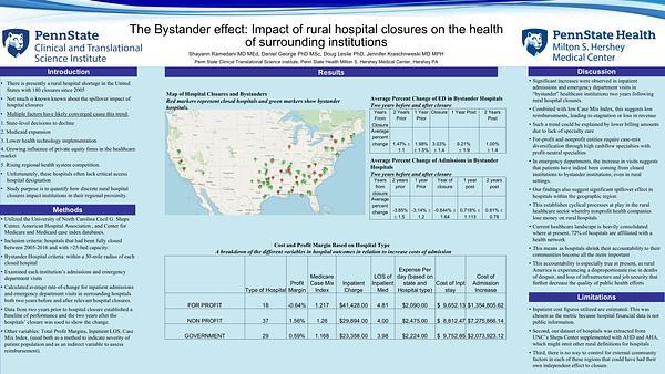 The Bystander effect: Impact of rural hospital closures on the health of surrounding institutions
