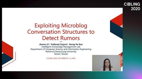 Exploiting Microblog Conversation Structures to Detect Rumors